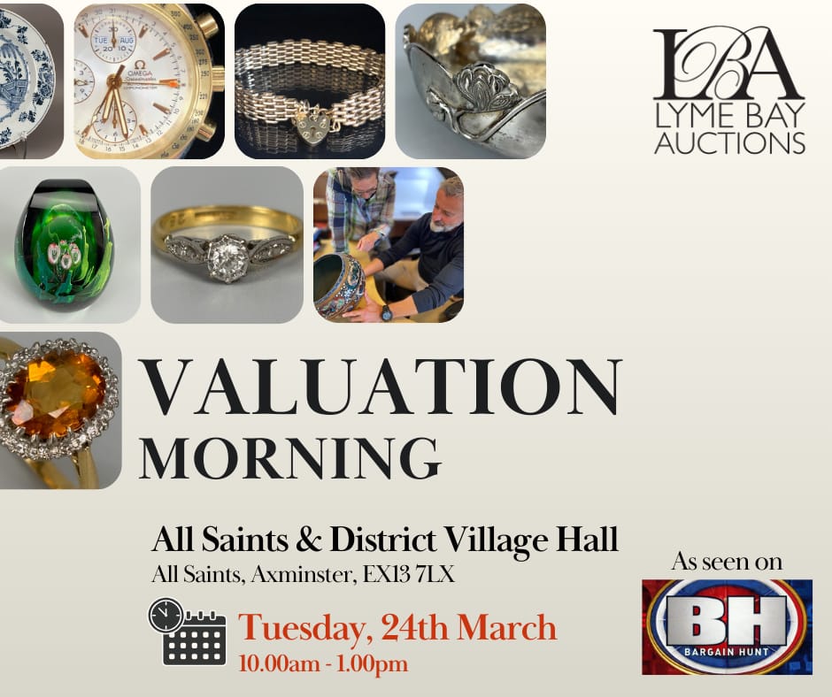 Poster for Lyme Bay Auctions valuation event