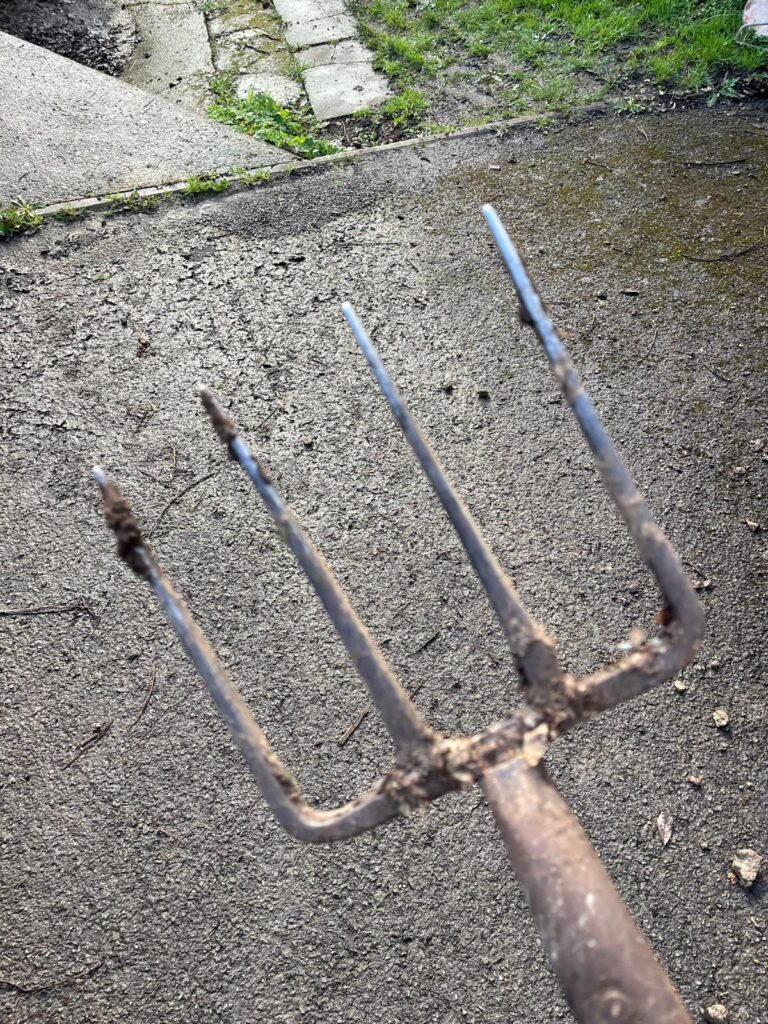 Image of old garden fork