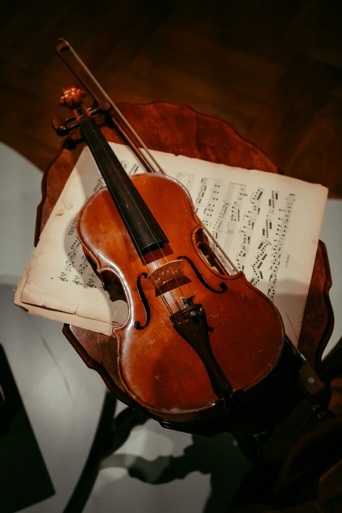 Image of violin - Photo by Philip Myrtorp on Unsplash