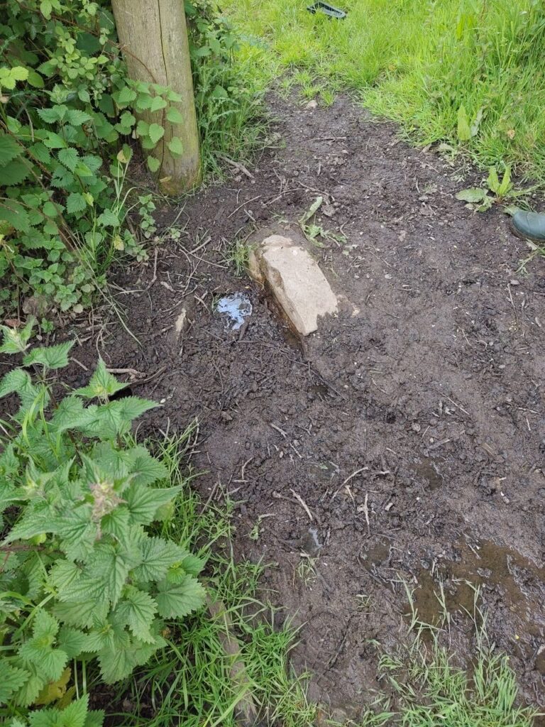 Photo of blocked pipe