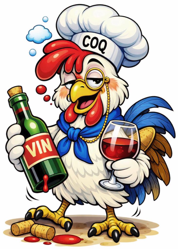 Image of drunken chef/cockeral