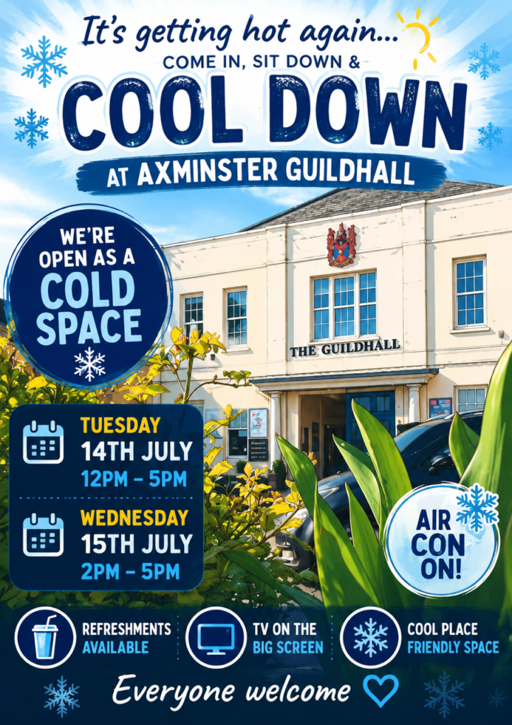 Invitation to the Guildhall on 14th and 14th July - It will be open as a "cold space"